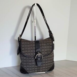 Coach Vintage Soho Mini “c” Jacquard 6376 Crossbody Shoulder Bag Black/Gray
